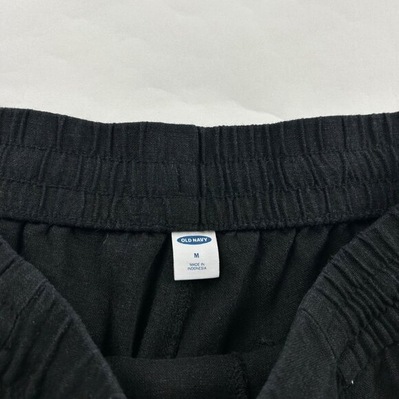 Old Navy Black Linen Blend Wide Leg Lounge Pant M - Picture 4 of 7